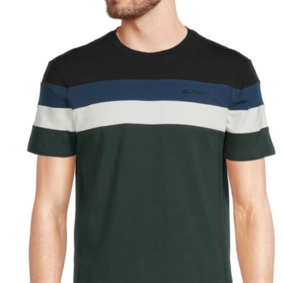 Ben Sherman Crewneck Short Sleeves T-Shirt Black, Navy Blue, Green - Picture 1 of 3